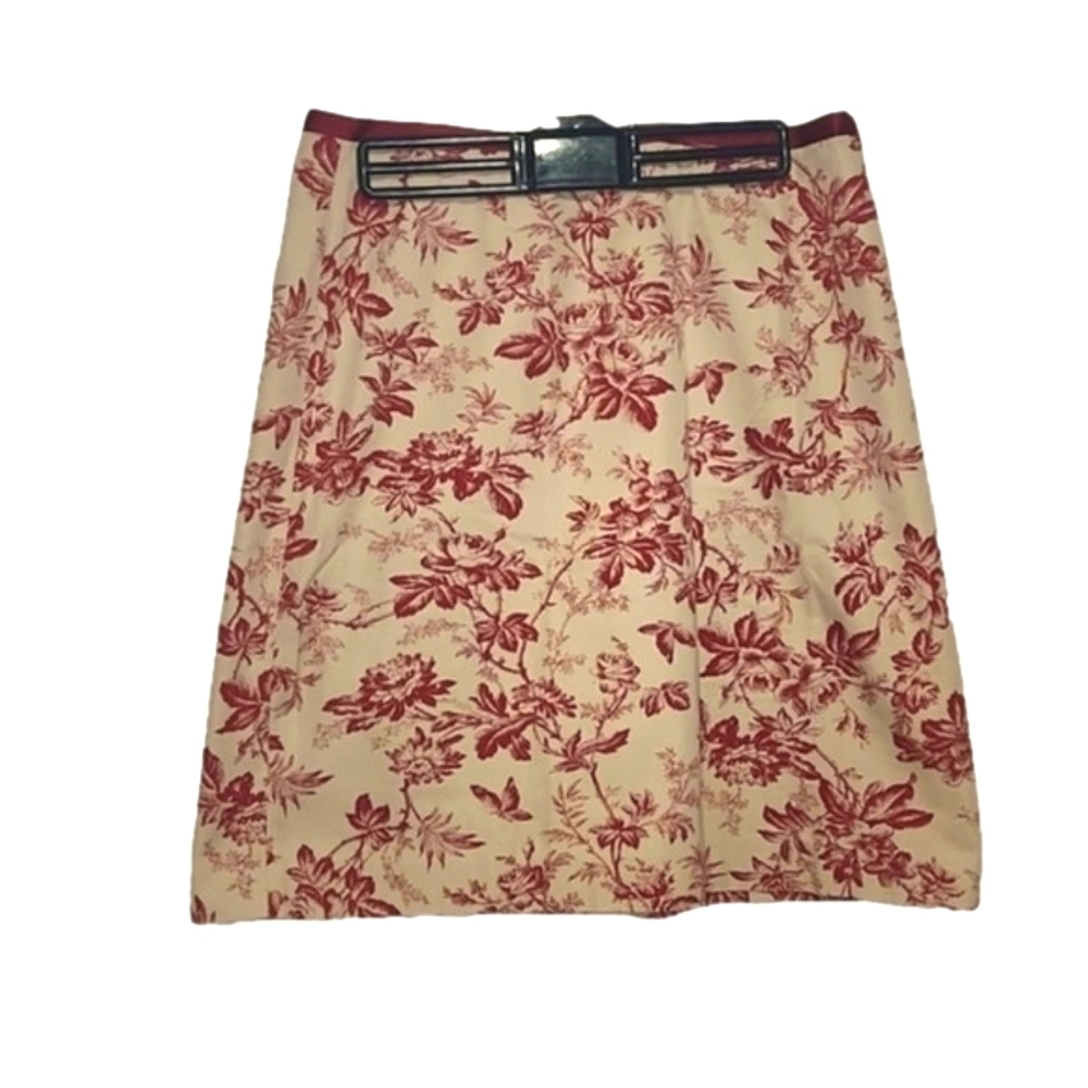 Eddie Bauer floral print cotton skirt 10P very good condition